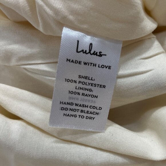 Lulus Women's Beige Summer Flower Print Slip Short Dress Sz L - New - Picture 9 of 10